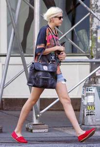 Agyness Deyn Red TOMS Shoes